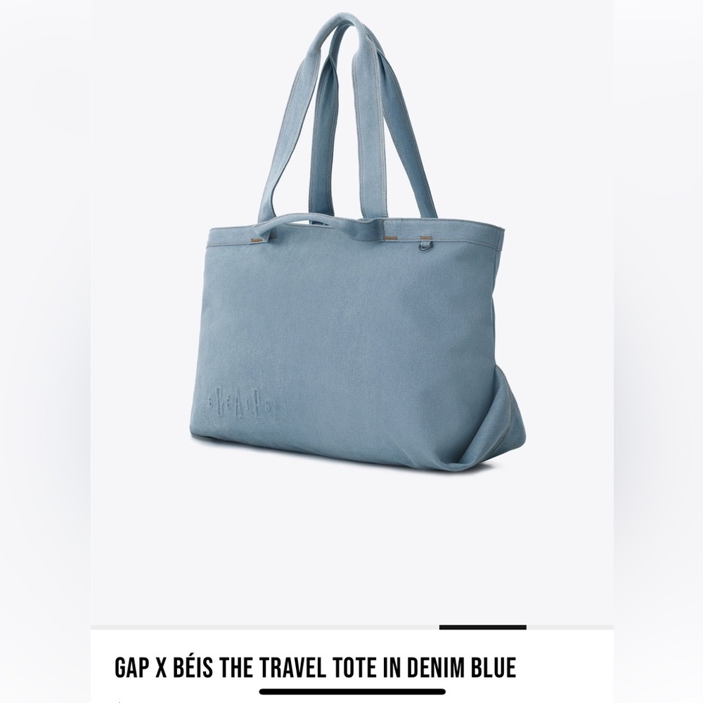 BEIS x GAP NWT Light Blue Jean/ Jeans Tote Bag - Picture 7 of 10